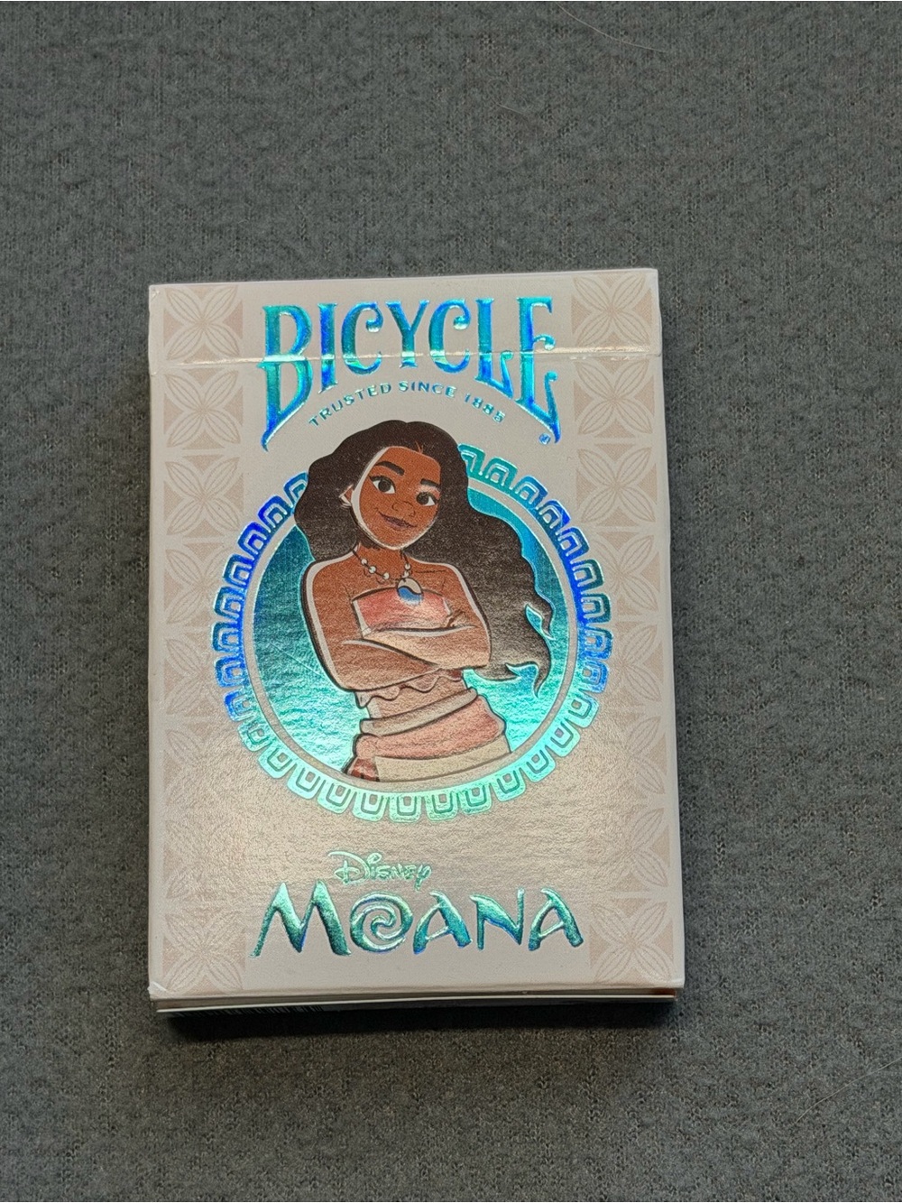 Bicycle Disney Moana Playing Cards - Pink Holographic Design